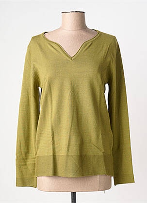 Pull coupe cintrée manches longues vert BARBARA LEBEK femme