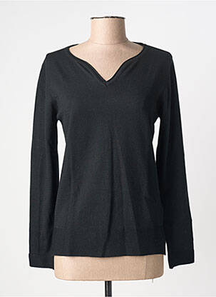 Pull coupe cintrée manches longues noir BARBARA LEBEK femme