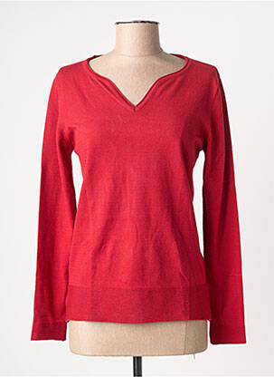 Pull coupe cintrée manches longues rouge BARBARA LEBEK femme
