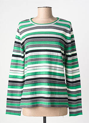 Pull coupe cintrée manches longues vert RABE femme