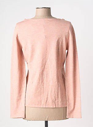 Pull tissage chiné manches longues rose ANANKE femme