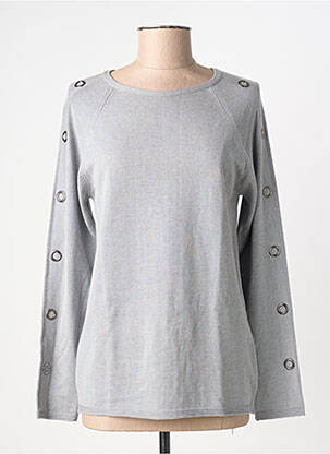 Pull coupe cintrée manches longues gris BARBARA LEBEK femme