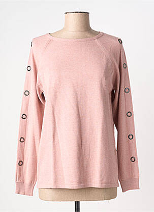 Pull coupe cintrée manches longues rose BARBARA LEBEK femme