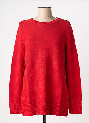 Pull coupe cintrée manches longues rouge CAPUCCINO femme