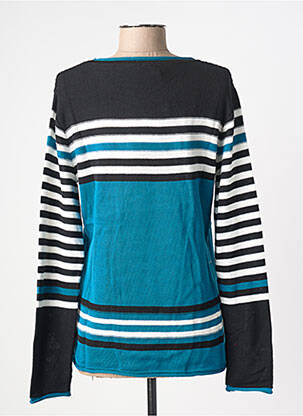 Pull coupe cintrée manches longues bleu CAPUCCINO femme