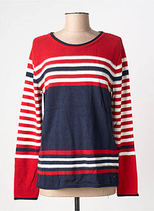 Pull coupe cintrée manches longues rouge CAPUCCINO femme