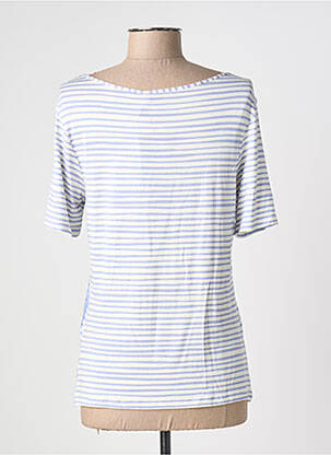 T-shirt stretch manches courtes bleu BARBARA LEBEK femme