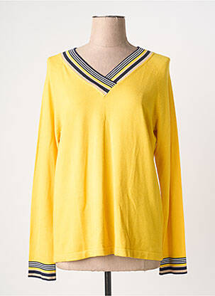 Pull coupe cintrée manches longues jaune BETTY BARCLAY femme