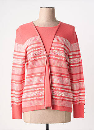 Pull coupe cintrée manches longues rouge RABE femme