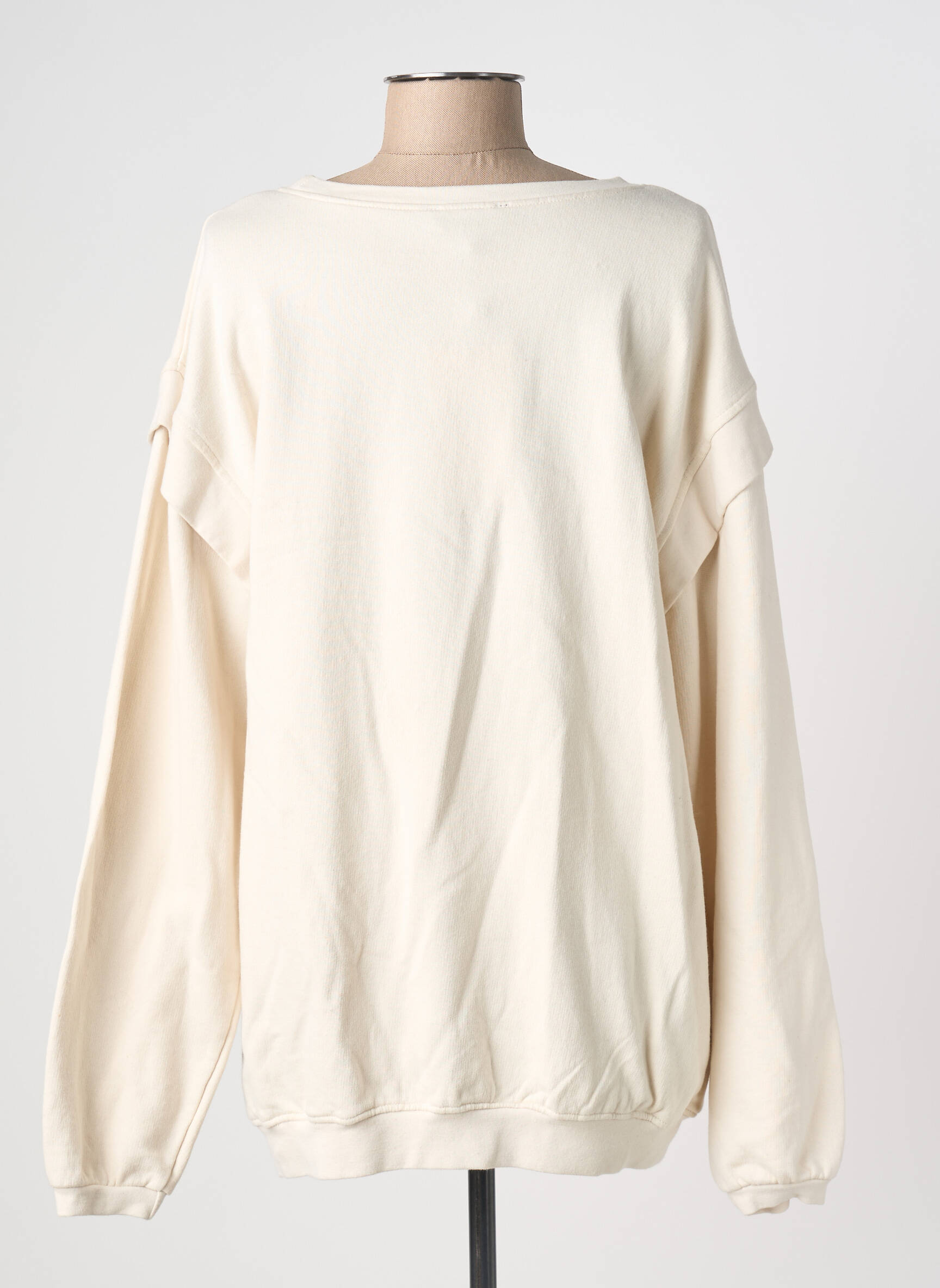 Sweat-shirt stretch manches longues beige GOLD & SILVER femme
