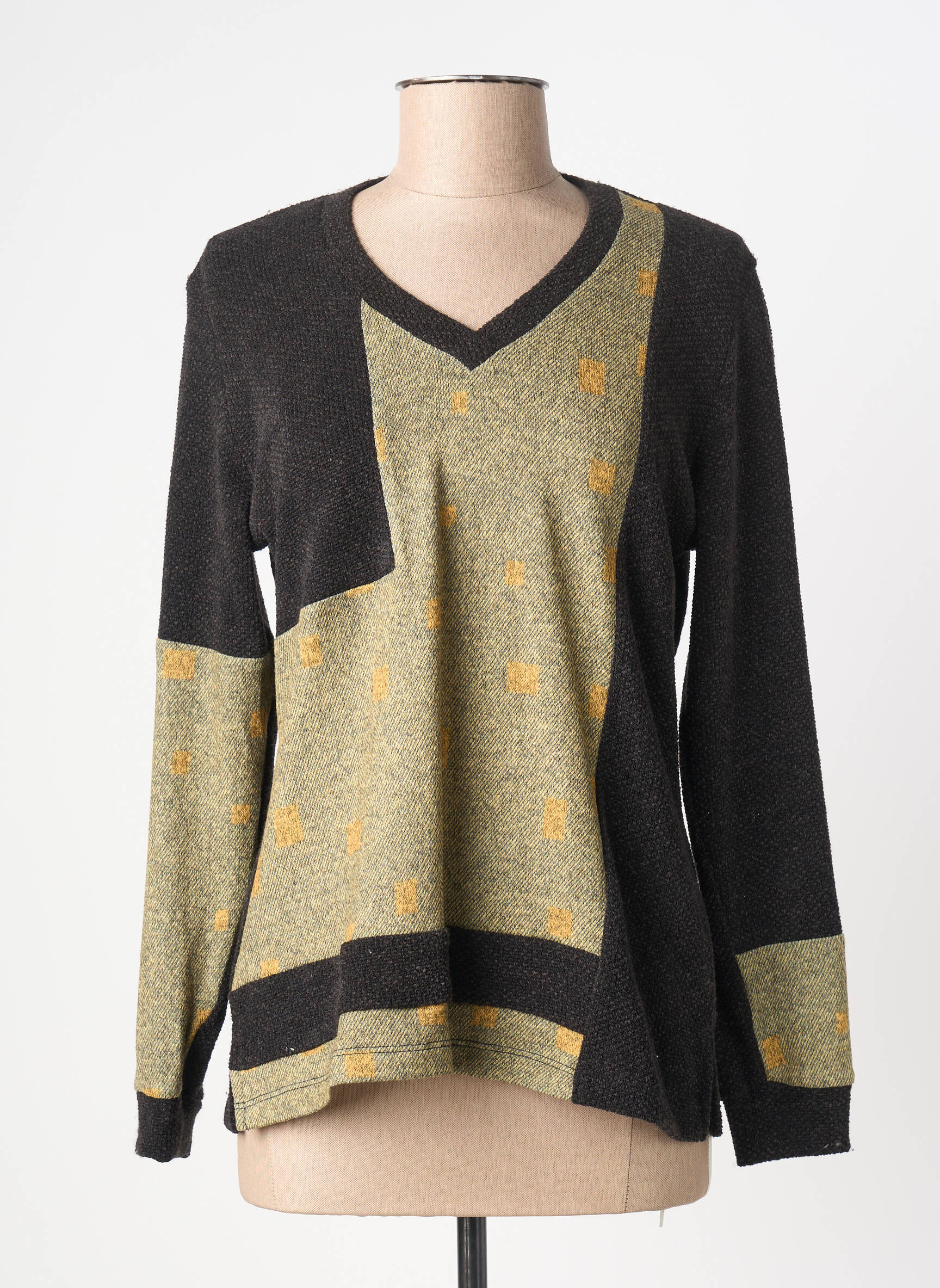 Pull coupe cintrée manches longues noir MERI & ESCA femme