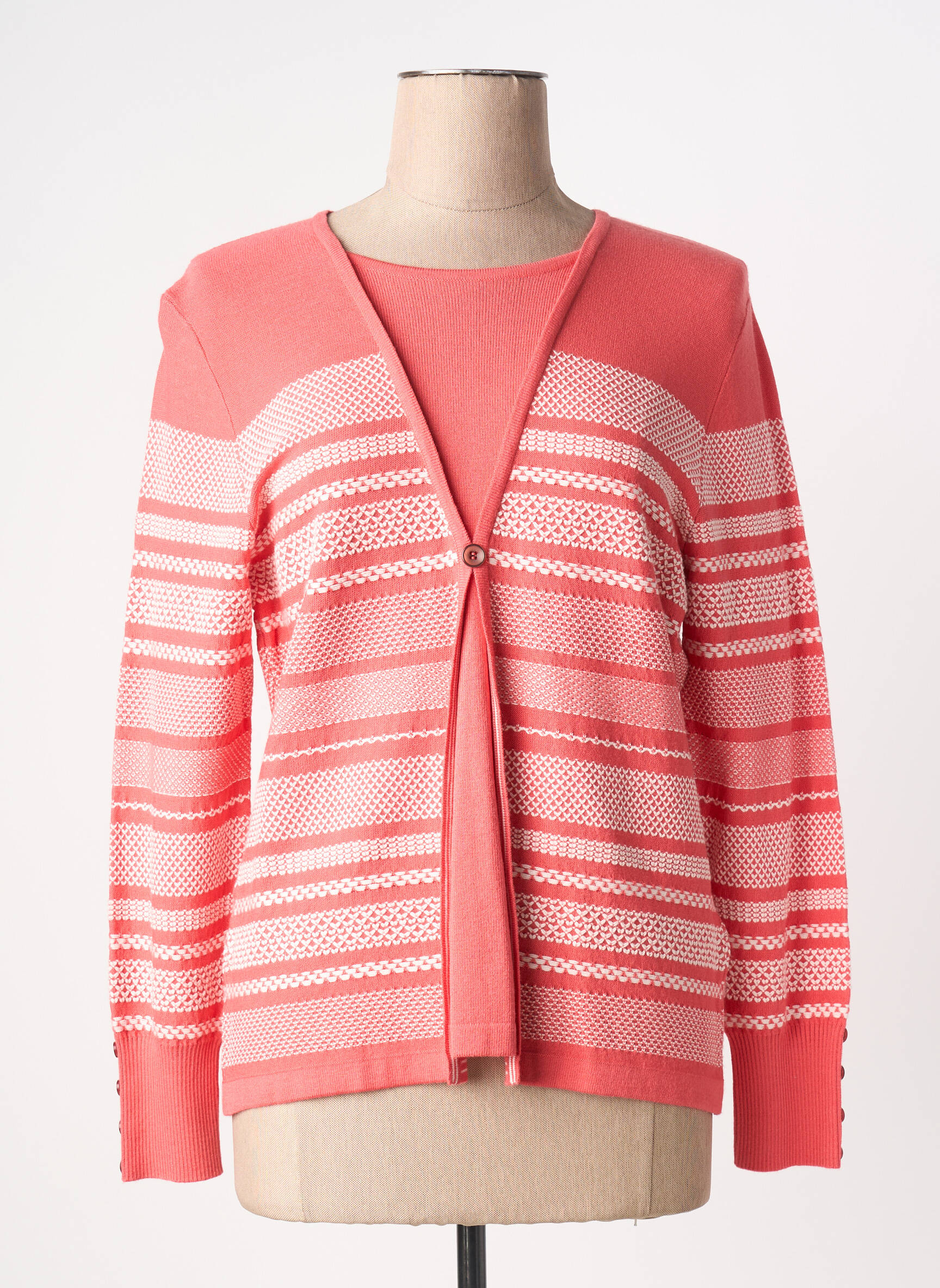Pull coupe cintrée manches longues rouge RABE femme