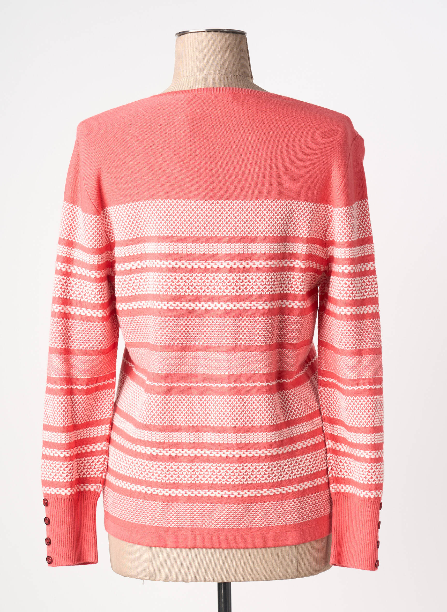 Pull coupe cintrée manches longues rouge RABE femme