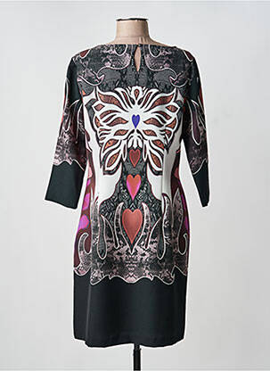 Robe mi-longue manches 3/4 manches 3/4 noir DIVAS femme
