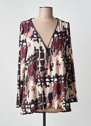 Top stretch manches longues marron AN II VITO femme