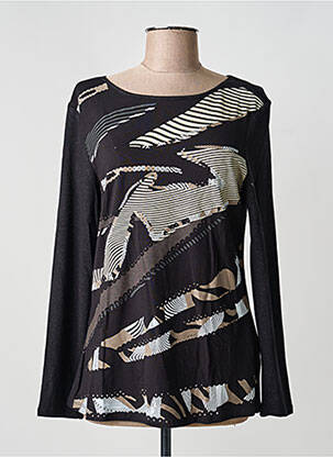 Top stretch manches longues noir BARBARA LEBEK femme