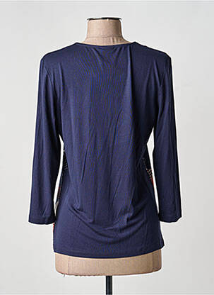T-shirt manches 3/4 manches 3/4 bleu BARBARA LEBEK femme