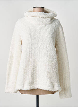Pull col roulé coupe cintrée manches longues beige DOLCEZZA femme