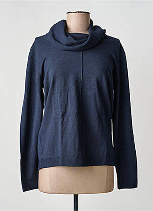Pull col roulé coupe cintrée manches longues bleu BARBARA LEBEK femme