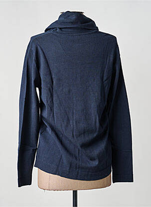 Pull col roulé coupe cintrée manches longues bleu BARBARA LEBEK femme