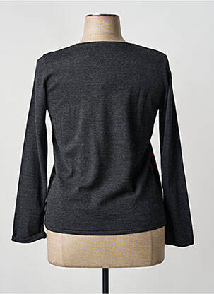 Pull tissage chiné manches longues gris TELMAIL femme