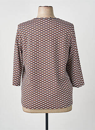T-shirt manches 3/4 manches 3/4 marron FRANK WALDER femme