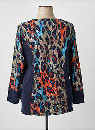 Pull coupe cintrée manches longues bleu GUY DUBOUIS femme