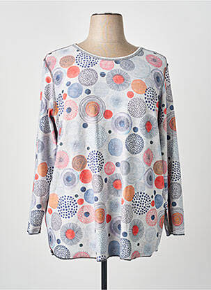 Top stretch manches longues gris CAPUCCINO femme