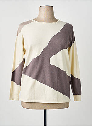 Pull coupe cintrée manches longues beige BARBARA LEBEK femme