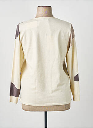 Pull coupe cintrée manches longues beige BARBARA LEBEK femme