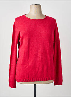 Pull coupe cintrée manches longues rose COULEURS DU TEMPS femme