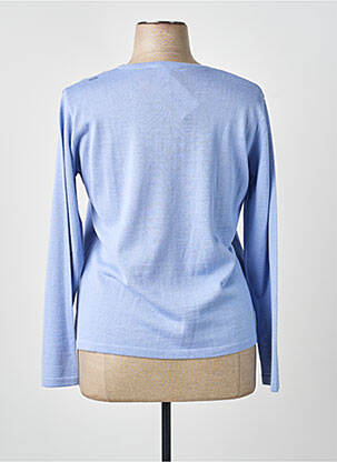 Pull coupe cintrée manches longues bleu TELMAIL femme