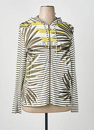 Veste casual col rond vert FRANK WALDER femme