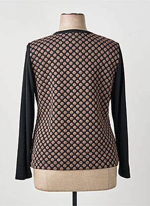 Gilet manches longues col rond noir TELMAIL femme