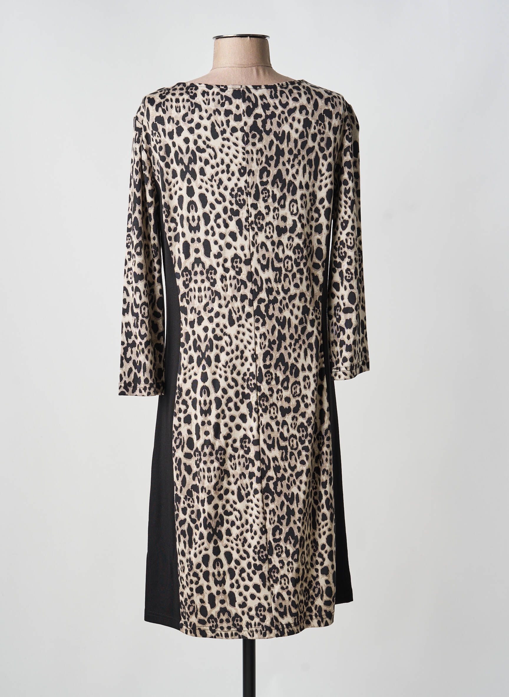 Robe mi-longue manches longues manches longues noir BETTY BARCLAY femme