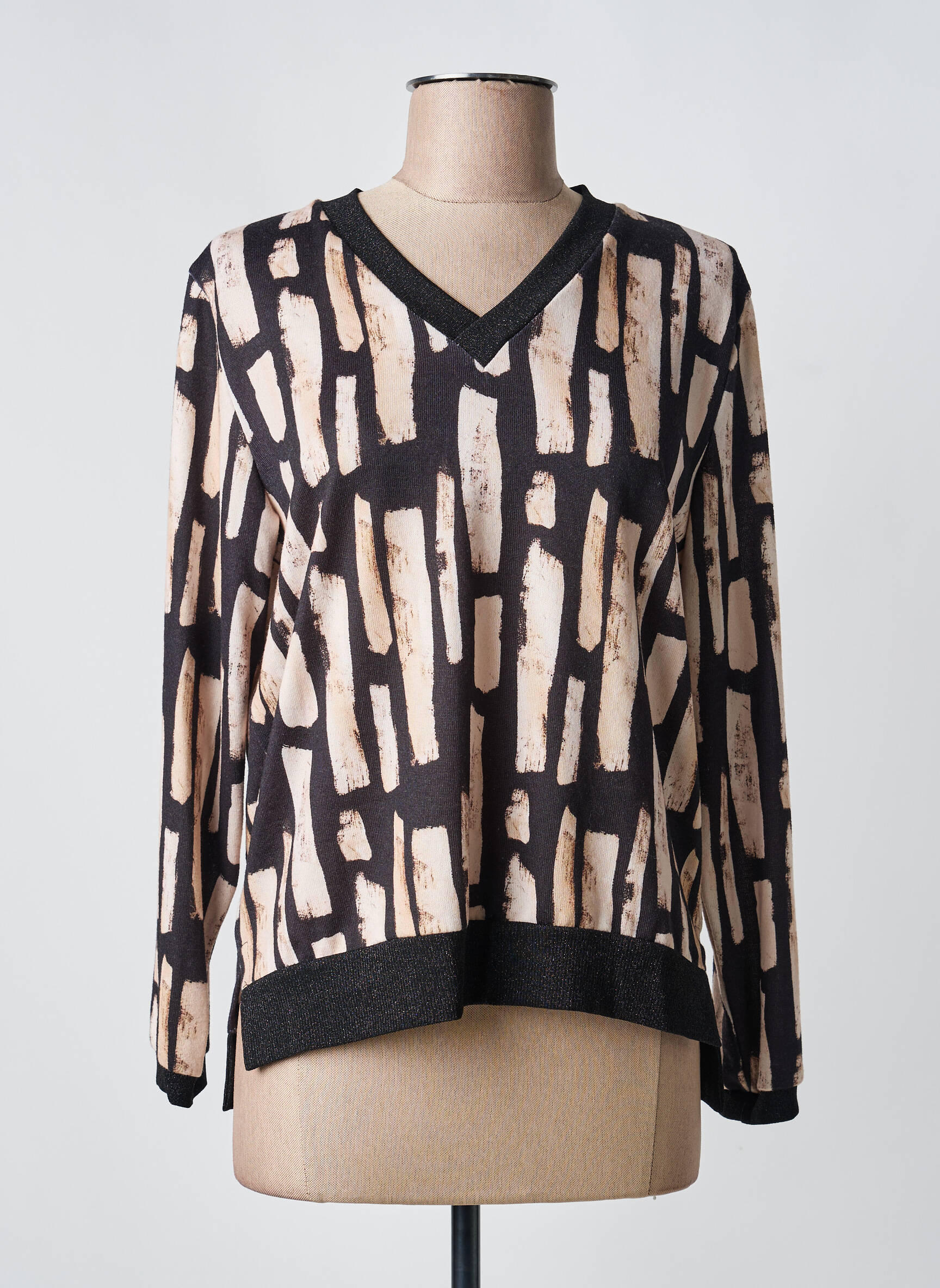 Top stretch manches longues noir TINTA STYLE femme