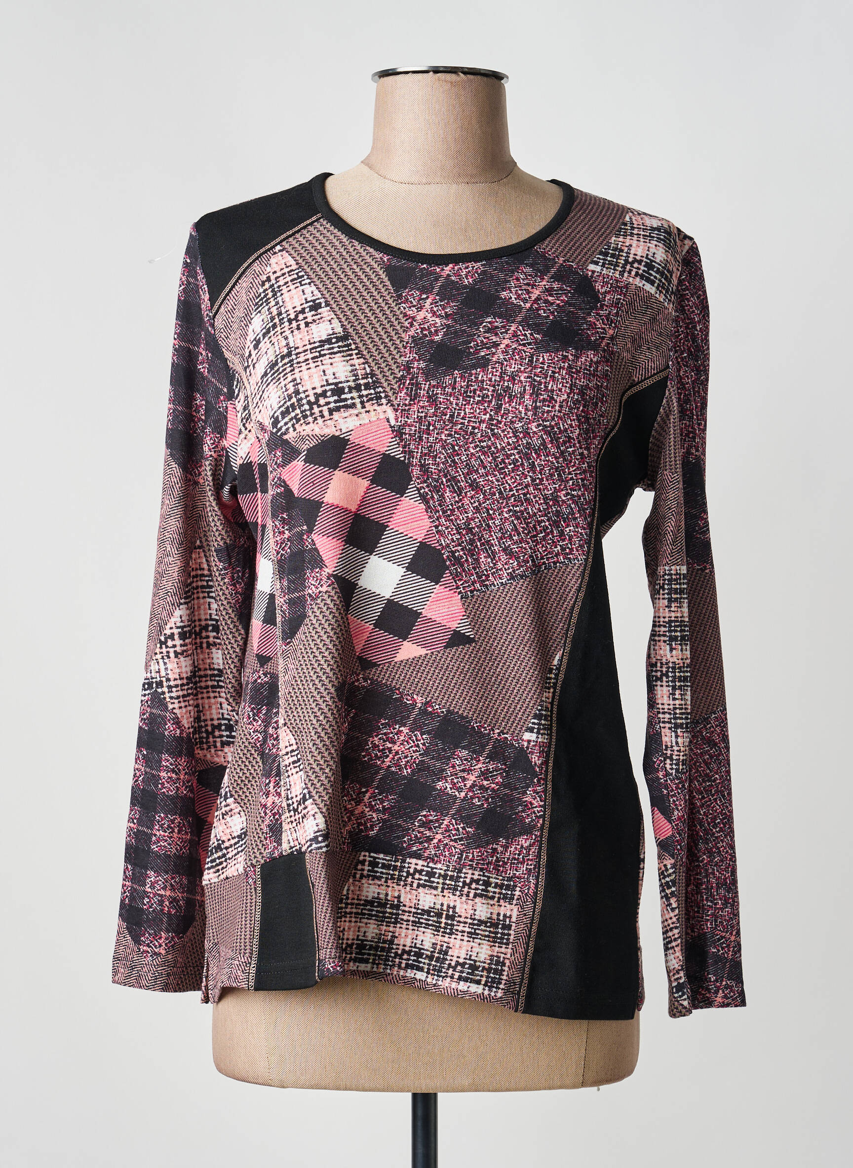 T-shirt manches longues manches longues rose GUY DUBOUIS femme
