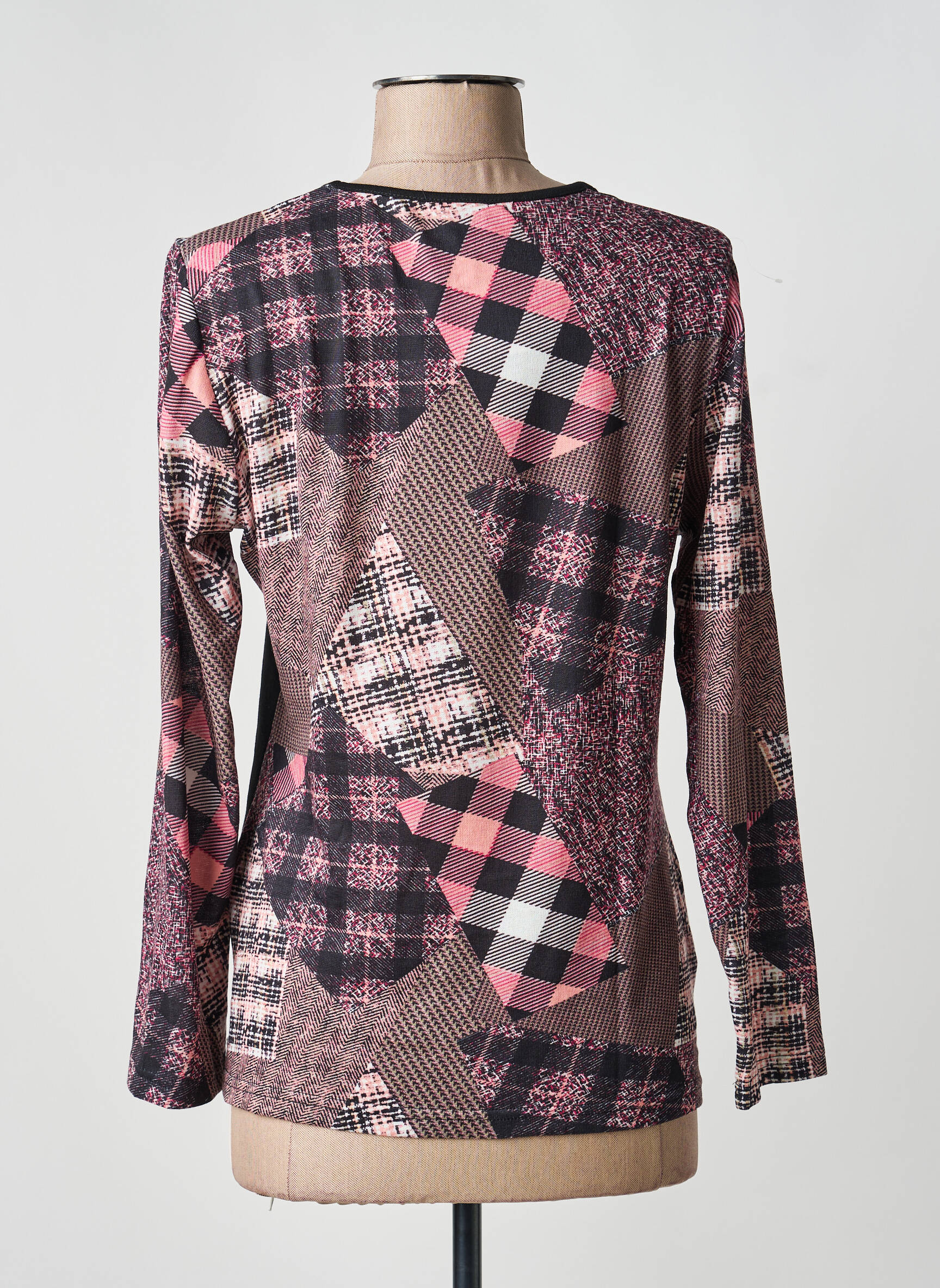 T-shirt manches longues manches longues rose GUY DUBOUIS femme