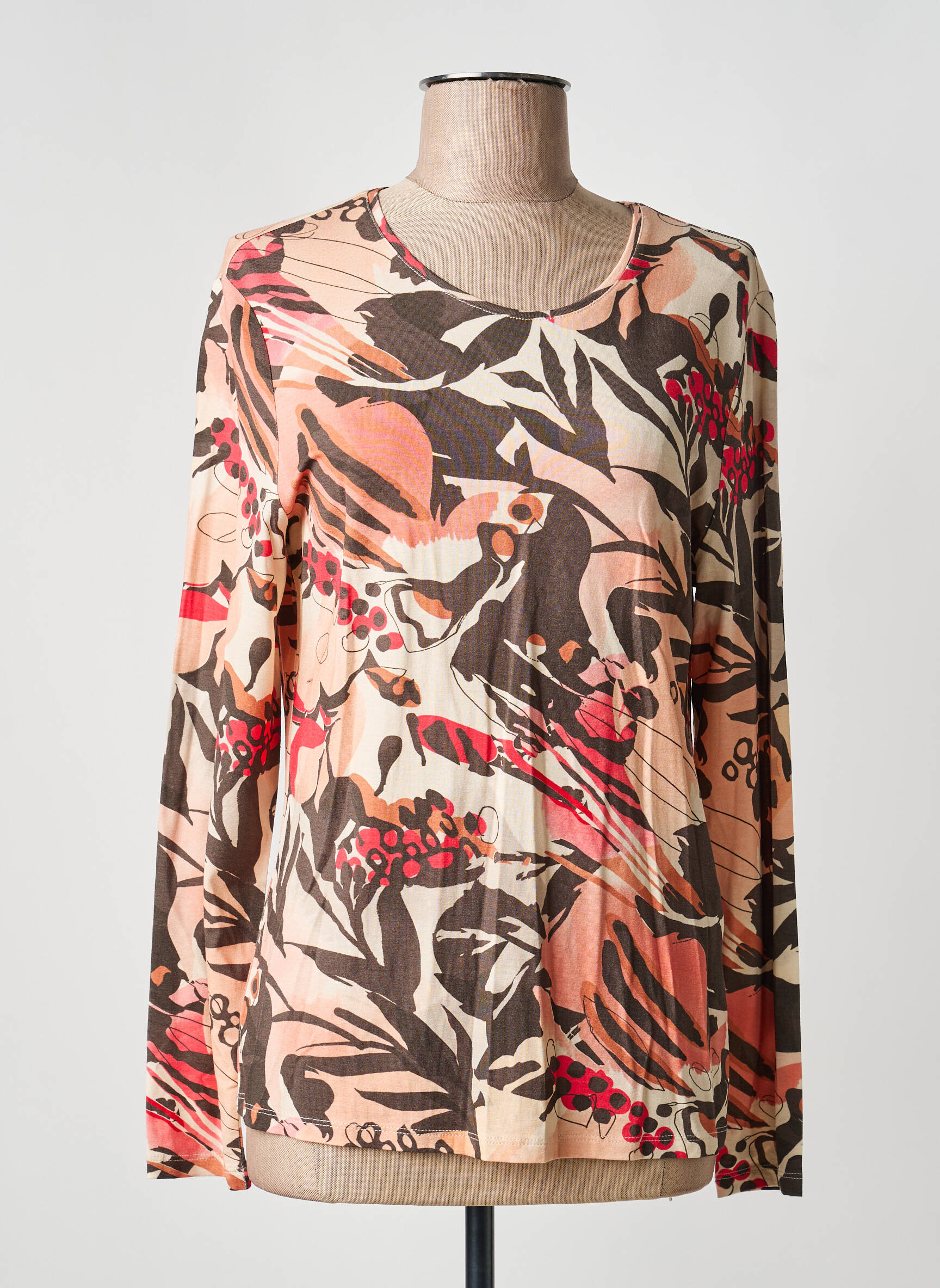 T-shirt manches longues manches longues rose BARBARA LEBEK femme