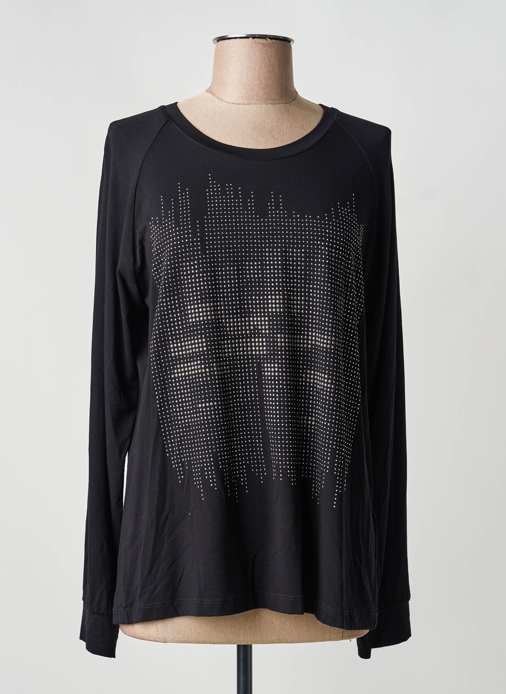 T-shirt manches longues manches longues noir TUZZI femme