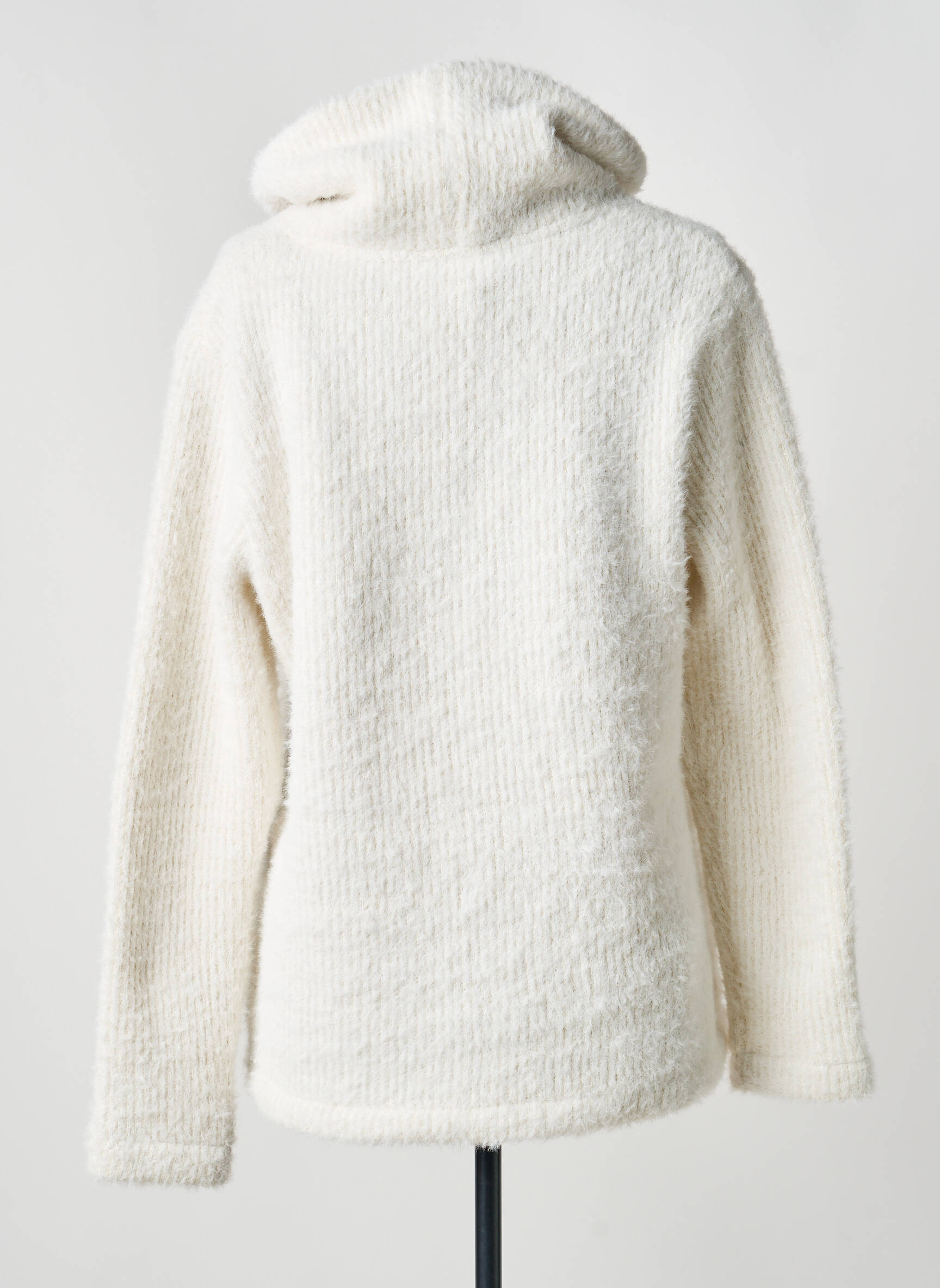Pull col roulé coupe cintrée manches longues beige DOLCEZZA femme