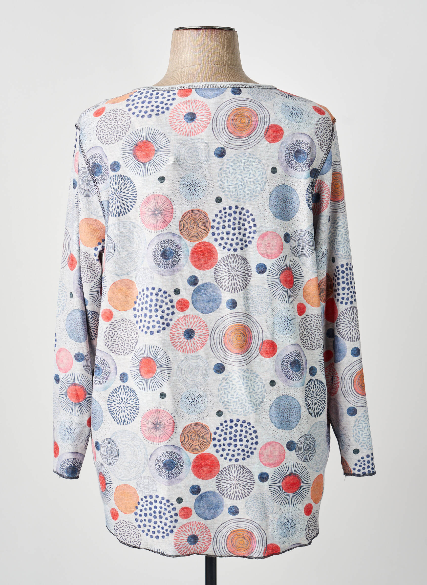 Top stretch manches longues gris CAPUCCINO femme