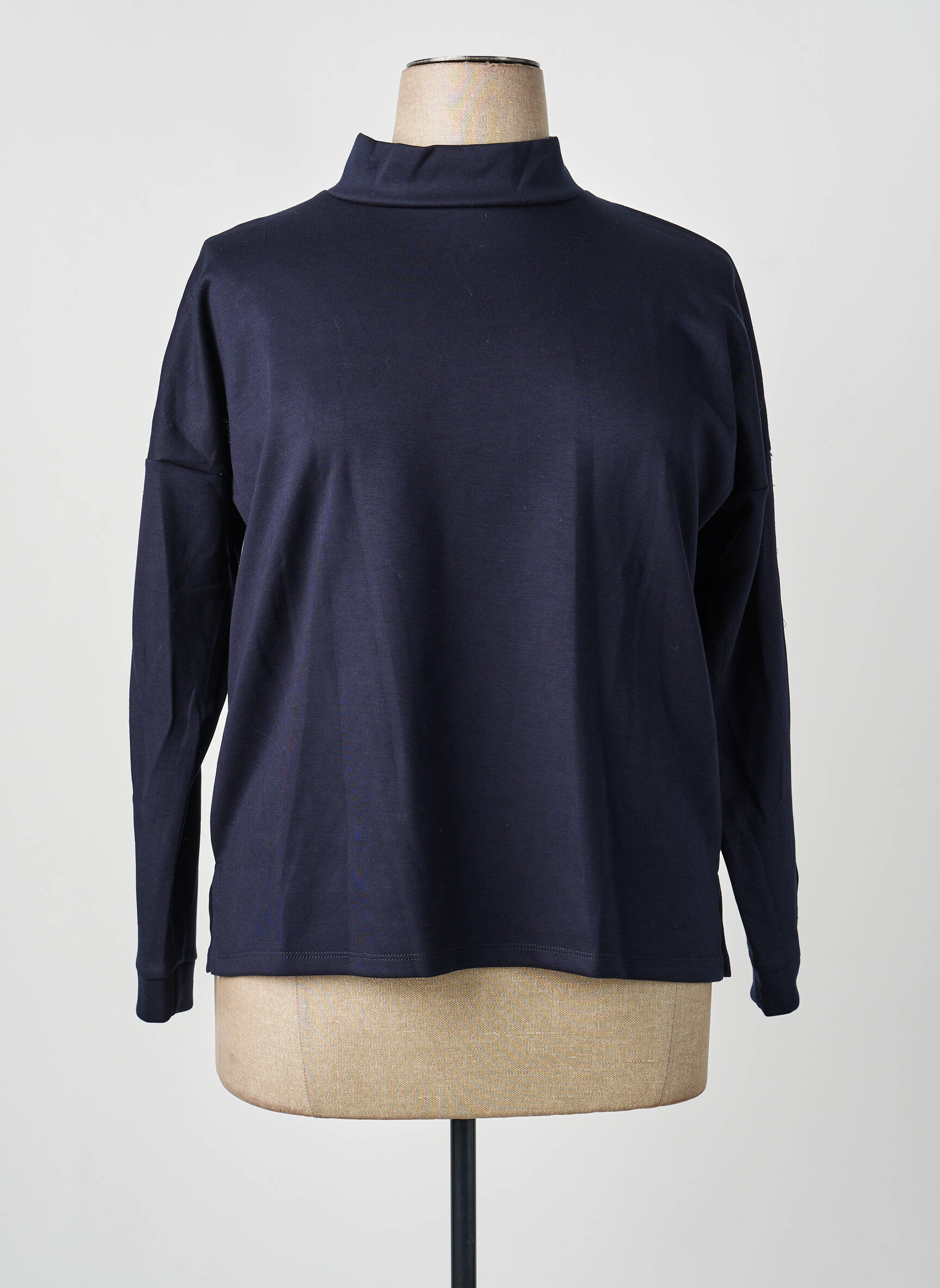 Sweat-shirt stretch manches longues bleu TINTA STYLE femme