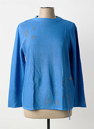 Pull coupe cintrée manches longues bleu RABE femme