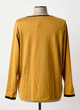 Pull coupe cintrée manches longues jaune GUY DUBOUIS femme