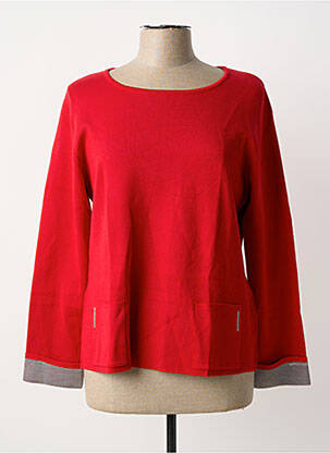 Pull coupe cintrée manches longues rouge RABE femme