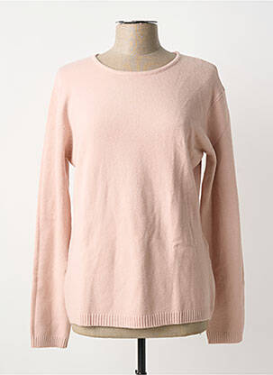Pull coupe cintrée manches longues rose COULEURS DU TEMPS femme