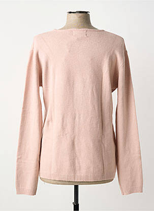 Pull coupe cintrée manches longues rose COULEURS DU TEMPS femme