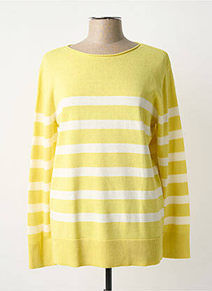 Pull col bateau manches longues jaune BARBARA LEBEK femme