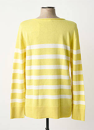 Pull col bateau manches longues jaune BARBARA LEBEK femme